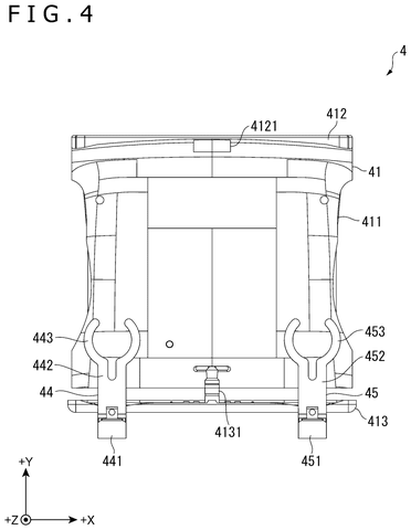 Front view of the clip-on device., drawing sheet 4 from US 2026/0295446 A1