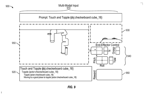 Robot touching and toppling task, drawing sheet 7 from US 2026/0295819 A1