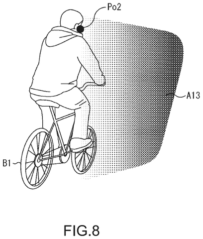 Cyclist danger visualization., drawing sheet 8 from US 2026/0296418 A1