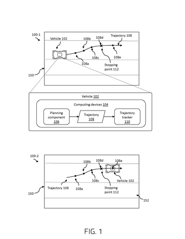 Autonomous vehicle trajectory and computing., drawing sheet 1 from US 2026/0296492 A1