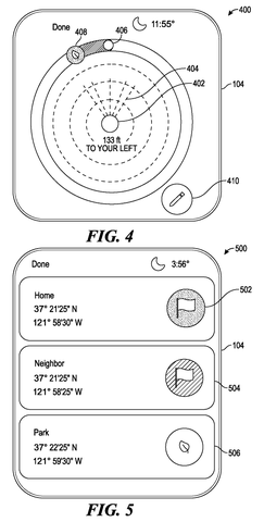 Smartwatch display showing a waypoint., drawing sheet 4 from US 2026/0298652 A1