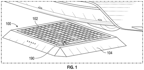 Wireless charging pad under vehicle., drawing sheet 1 from US 2026/0299157 A1