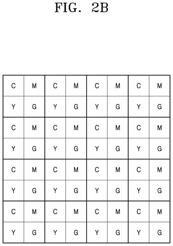 Cyan, magenta, yellow, green pixel array., drawing sheet 3 from US 2026/0299173 A1