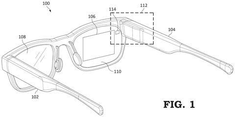 Augmented reality glasses, drawing sheet 1 from US 2026/0299299 A1