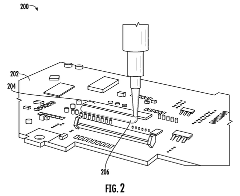 Soldering a component onto a circuit board., drawing sheet 2 from US 2026/0299526 A1