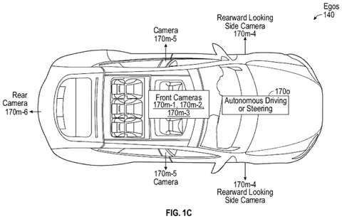 Top view of a self-driving car., drawing sheet 3 from US 2026/0299533 A1