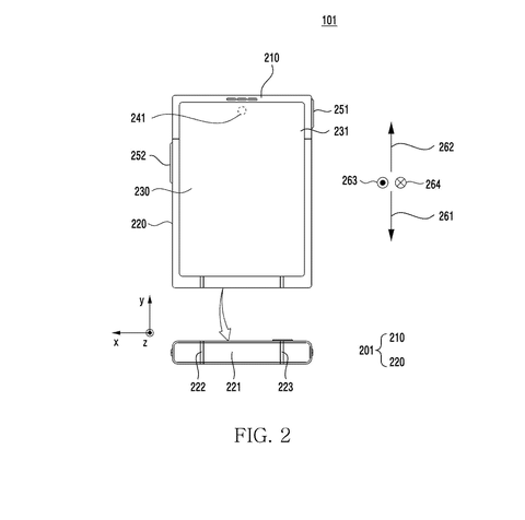 Expanding phone, front view., drawing sheet 2 from US 2026/0299651 A1