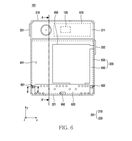 Expanding phone, internal components., drawing sheet 6 from US 2026/0299651 A1