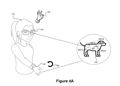 Person selecting dog's head., drawing sheet 5 from US 2026/0299683 A1