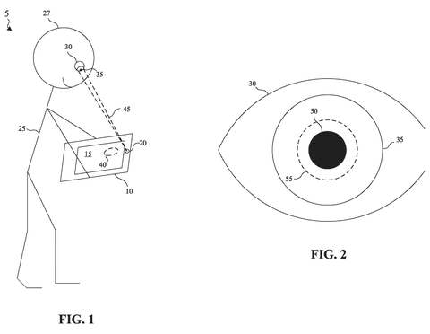 Person using eye-tracking device., drawing sheet 1 from US 2026/0299689 A1