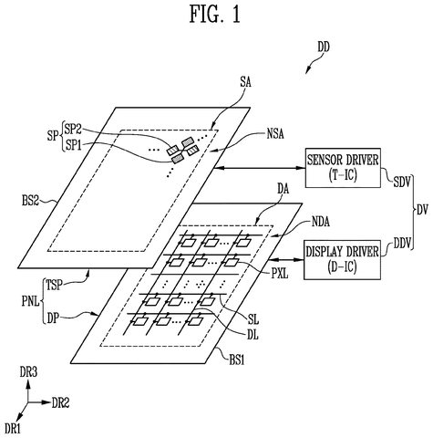 Display and touch sensor system., drawing sheet 1 from US 2026/0299722 A1