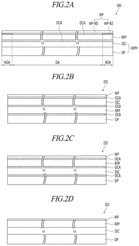 Display panel layer structure, drawing sheet 2 from US 2026/0299733 A1