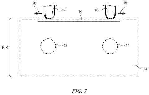 Finger scrolling on headset top., drawing sheet 7 from US 2026/0299736 A1
