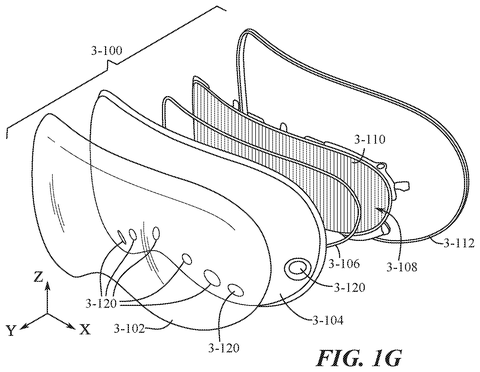 Exploded view of headset front., drawing sheet 6 from US 2026/0299747 A1