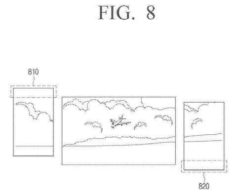 Three-panel display with highlighted sections., drawing sheet 8 from US 2026/0299866 A1