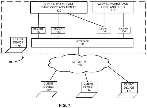 Shared and cloned workspaces, drawing sheet 7 from US 2026/0299895 A1