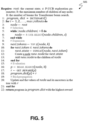 Algorithm for AI code generation., drawing sheet 5 from US 2026/0299897 A1