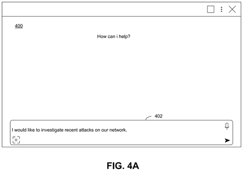 Chat window with user input., drawing sheet 7 from US 2026/0300001 A1