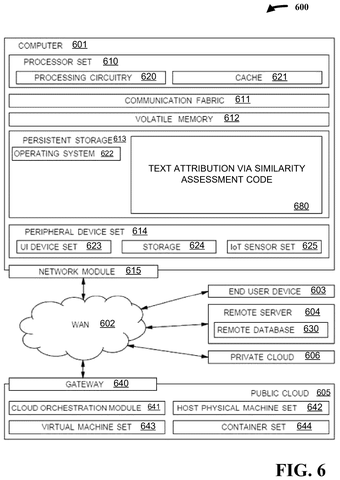 Computer system for text attribution., drawing sheet 8 from US 2026/0300349 A1