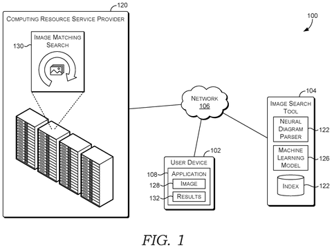 Image search system overview., drawing sheet 1 from US 2026/0300384 A1