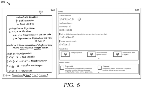 Algebraic problem solution interface., drawing sheet 6 from US 2026/0300384 A1
