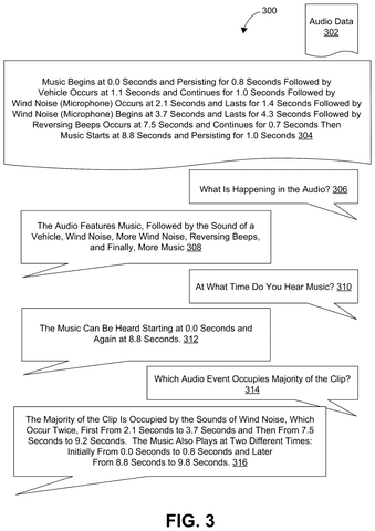 Detailed audio query and response., drawing sheet 3 from US 2026/0300386 A1