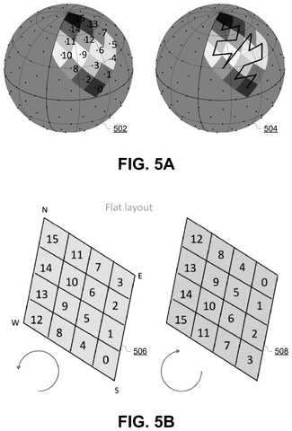 Spherical grid and flat layout., drawing sheet 5 from US 2026/0300426 A1