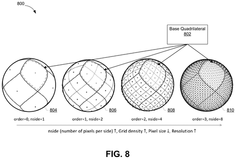 Spherical grid resolution progression., drawing sheet 8 from US 2026/0300426 A1