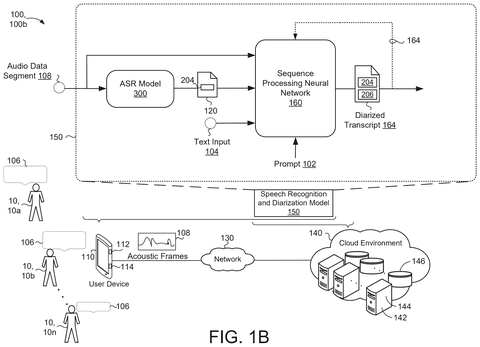 Speech recognition and diarization system, drawing sheet 2 from US 2026/0300624 A1