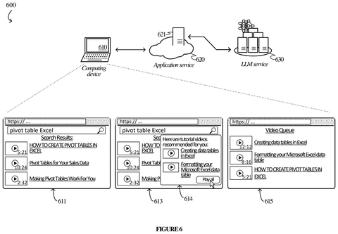 Video search results and recommended tutorials., drawing sheet 6 from US 2026/0300643 A1