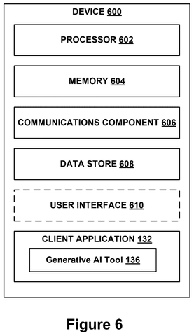 Client application device components, drawing sheet 6 from US 2026/0300782 A1