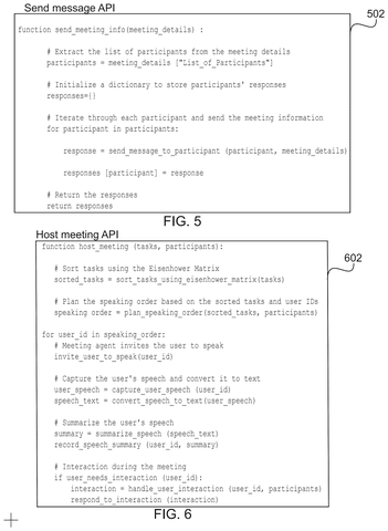 Create meeting API code, drawing sheet 4 from US 2026/0300928 A1