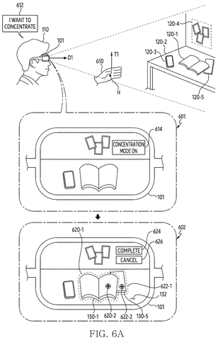 AR glasses concentration mode activation., drawing sheet 8 from US 2026/0301246 A1