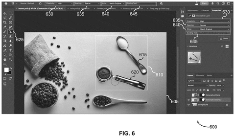 Different objects cloned into an image., drawing sheet 6 from US 2026/0301257 A1