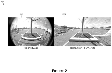 Fisheye image corrected to rectilinear., drawing sheet 2 from US 2026/0301319 A1