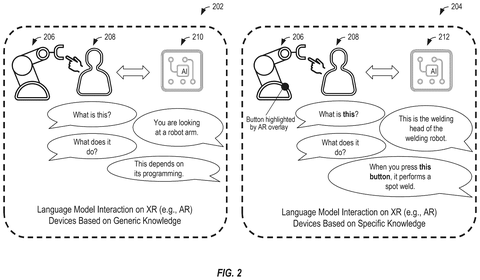 AR glasses answering object questions., drawing sheet 2 from US 2026/0301329 A1