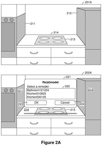 Kitchen remodel selection menu., drawing sheet 2 from US 2026/0301345 A1