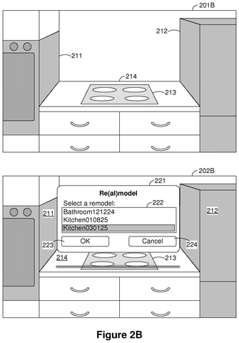 Kitchen remodel selection highlighted., drawing sheet 3 from US 2026/0301345 A1