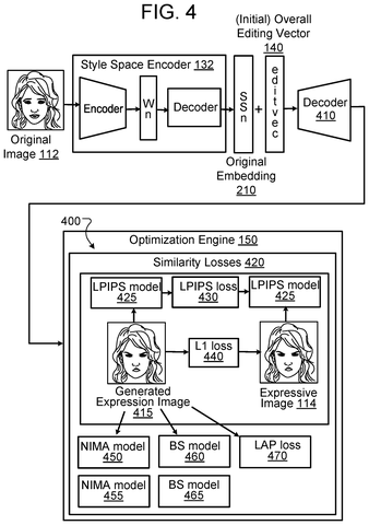 Optimization engine, similarity losses., drawing sheet 4 from US 2026/0301464 A1