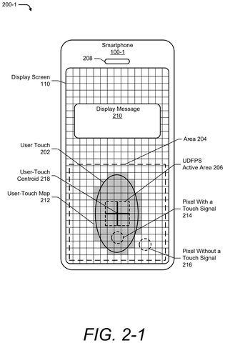 Smartphone display with user touch, drawing sheet 2 from US 2026/0301474 A1