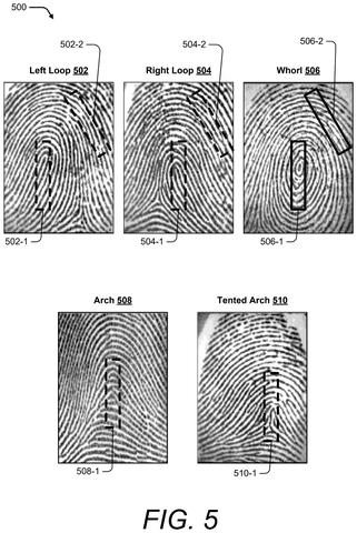 Different types of fingerprints, drawing sheet 8 from US 2026/0301474 A1