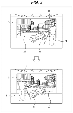 Camera position changes on an LED set., drawing sheet 3 from US 2026/0303960 A1
