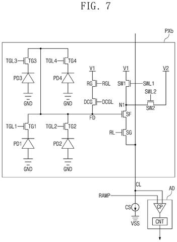 Camera sensor pixel with discharge., drawing sheet 6 from US 2026/0303991 A1