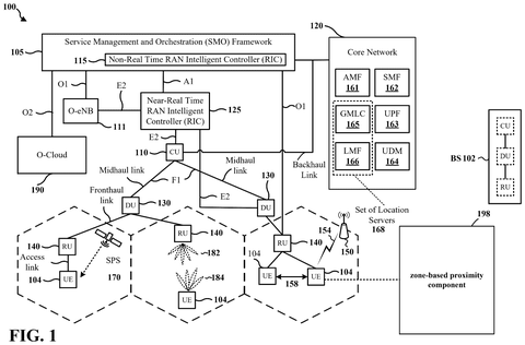 Wireless network architecture with phones., drawing sheet 1 from US 2026/0304066 A1