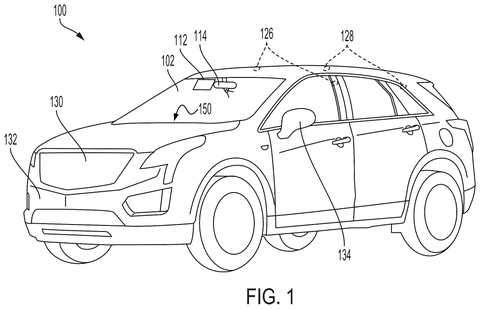 Car with ADAS and sensors., drawing sheet 1 from US 2026/0304301 A1