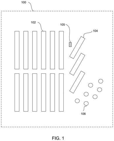 Indoor environment with obstacles and positions., drawing sheet 1 from US 2026/0304377 A1