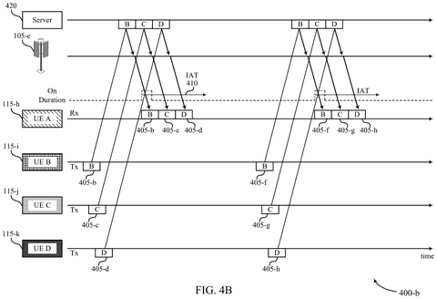 Server, cell tower, multiple phone timing., drawing sheet 7 from US 2026/0304392 A1