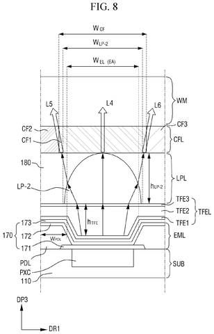 Light paths with a larger lens, drawing sheet 8 from US 2026/0305141 A1