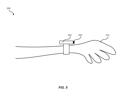 Smartwatch scanning the wrist, drawing sheet 5 from US 2026/0305947 A1