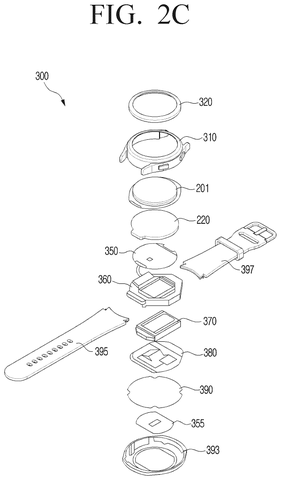 Exploded view of smartwatch parts, drawing sheet 4 from US 2026/0306909 A1
